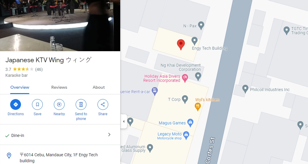 Japanese KTV Wing Address